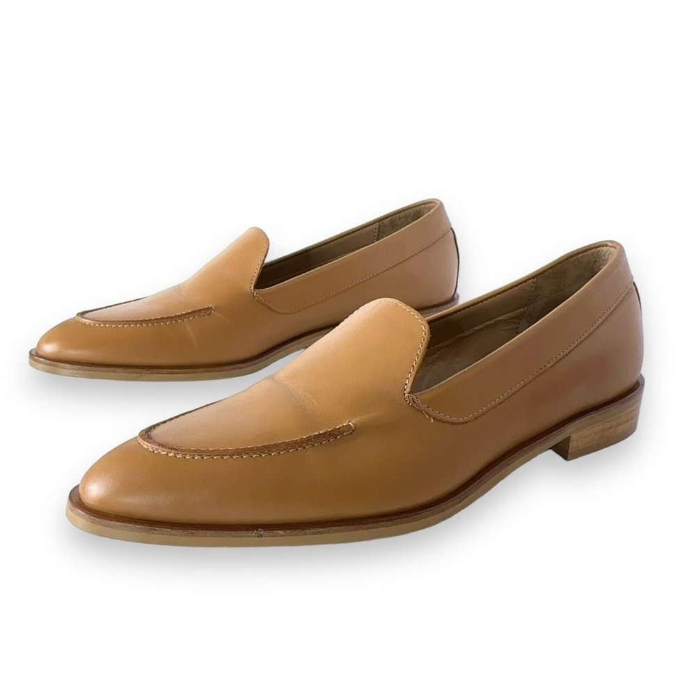 Everlane Modern Loafer 7.5 Honey Mustard Flats Shoes Loafers Leather Italian EUC